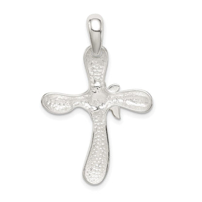 Sterlingsilber & Vermeil Taube Kreuz Anhänger