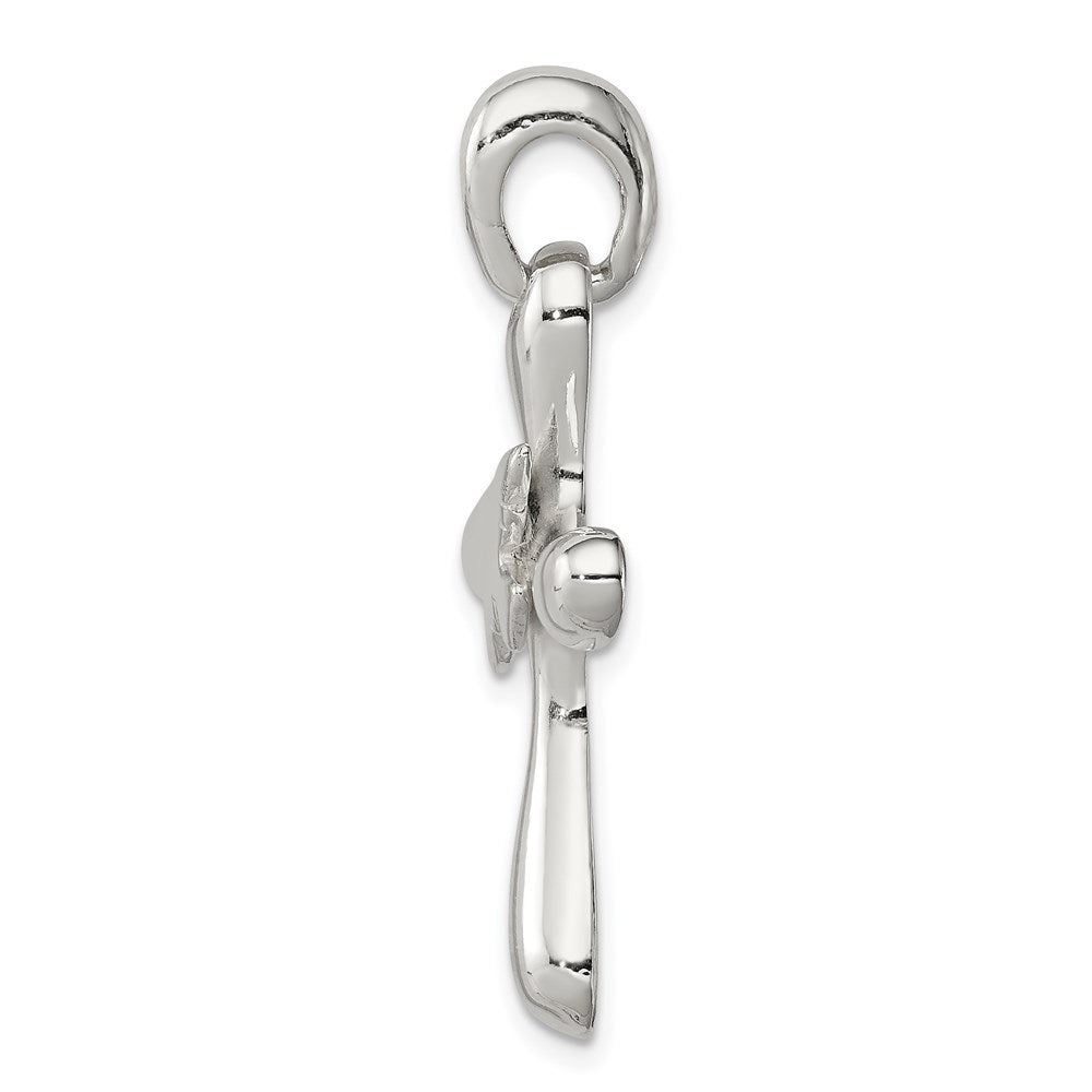 Sterlingsilber Taube Kreuz Anhänger