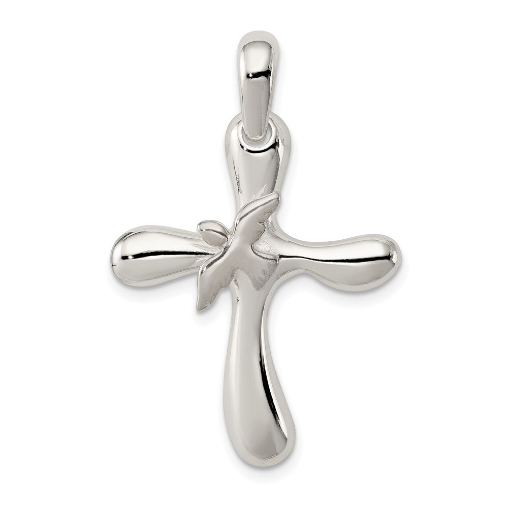 Sterlingsilber Taube Kreuz Anhänger
