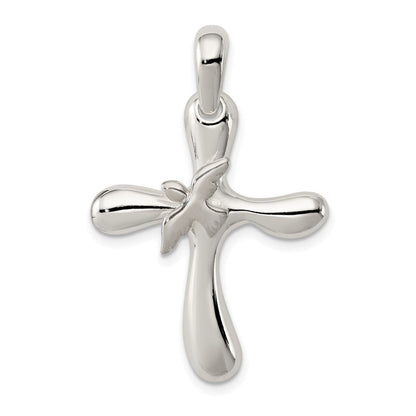 Sterlingsilber Taube Kreuz Anhänger