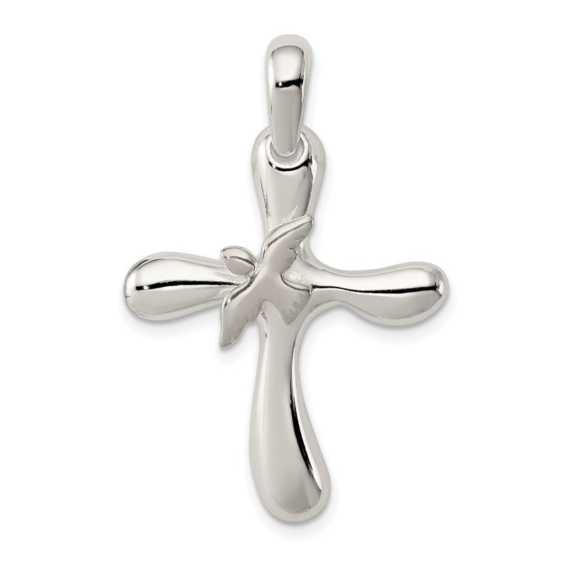 Sterlingsilber Taube Kreuz Anhänger