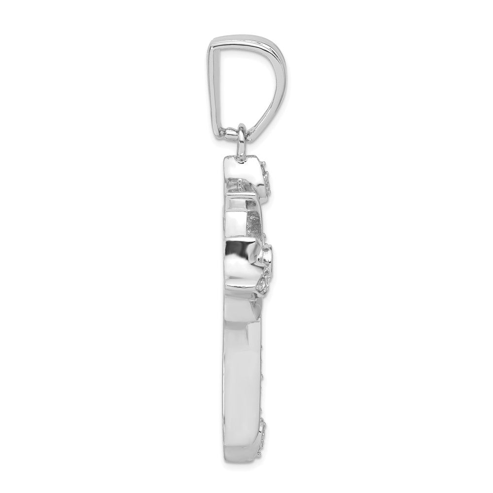 Sterlingsilber Zirkonia Kreuz Anhänger