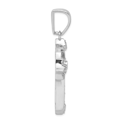Sterlingsilber Zirkonia Kreuz Anhänger