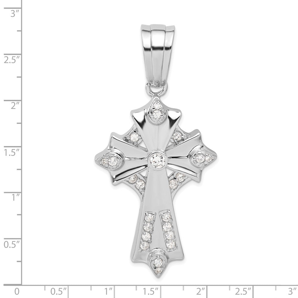 Sterlingsilber Zirkonia Kreuz Anhänger