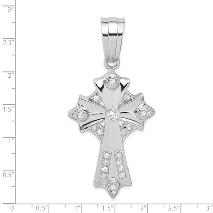 Sterlingsilber Zirkonia Kreuz Anhänger