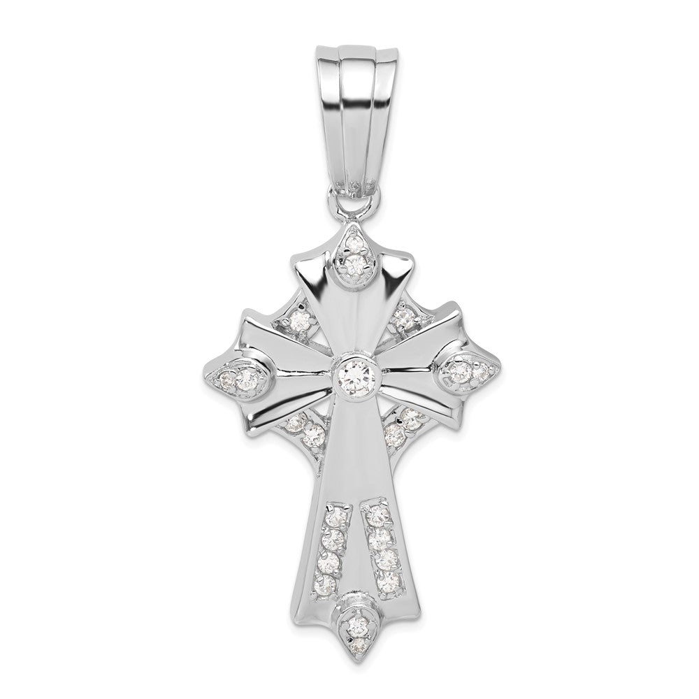 Sterlingsilber Zirkonia Kreuz Anhänger