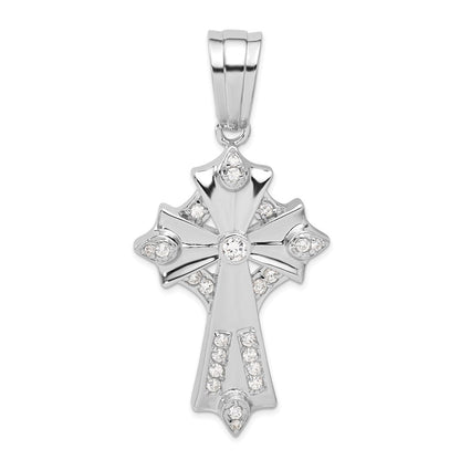 Sterlingsilber Zirkonia Kreuz Anhänger