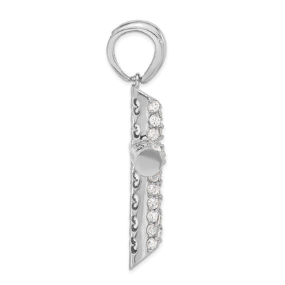 Sterlingsilber Zirkonia Kreuz Anhänger