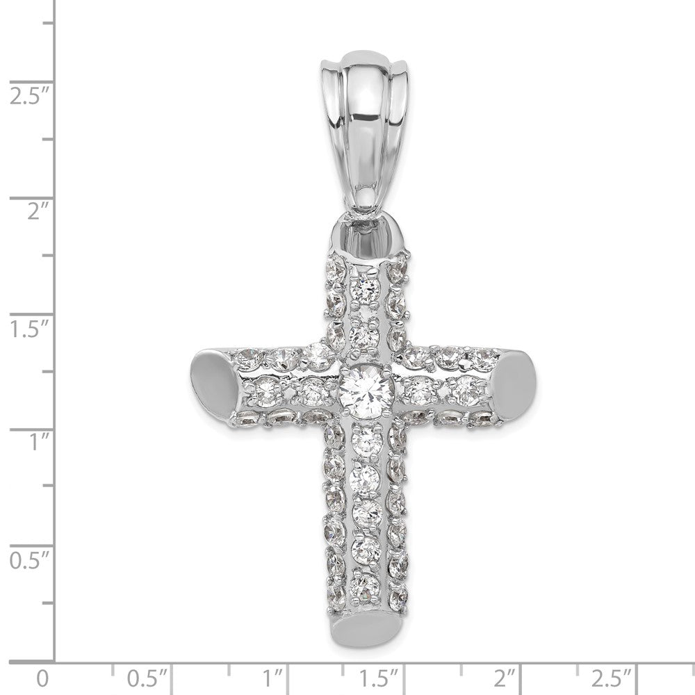 Sterlingsilber Zirkonia Kreuz Anhänger