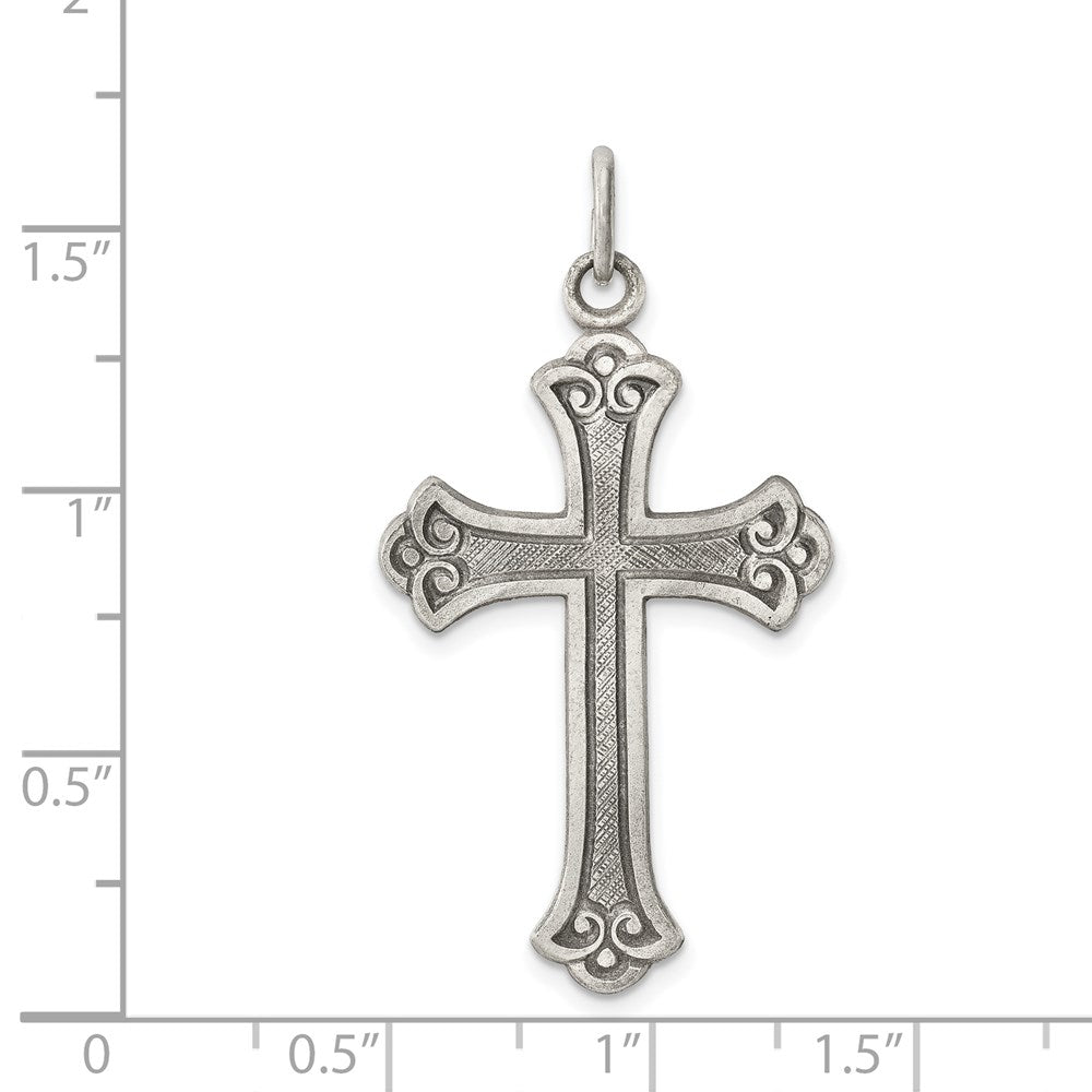Sterlingsilber Antikisiert Kreuz Anhänger