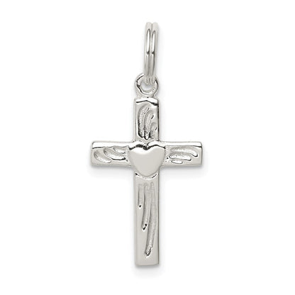 Sterlingsilber Rhodiniert Lateinisch Kreuz Charm