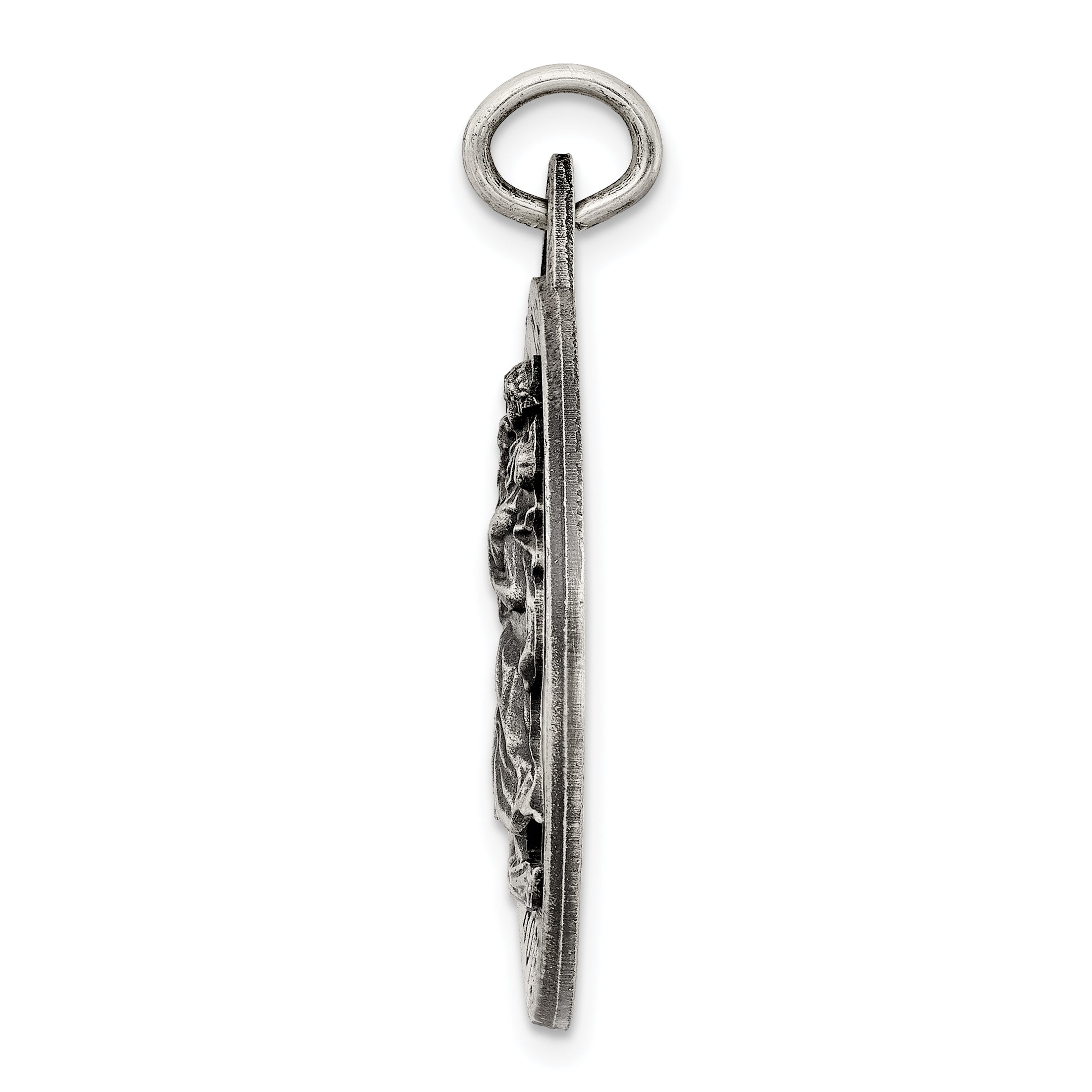 Sterlingsilber Antikisiert St. Christopher Medaille