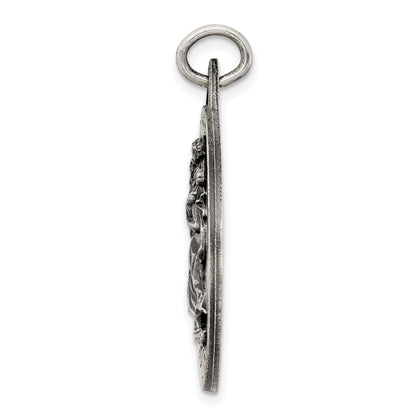 Sterlingsilber Antikisiert St. Christopher Medaille