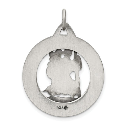 Sterlingsilber Antikisiert St. Christopher Medaille