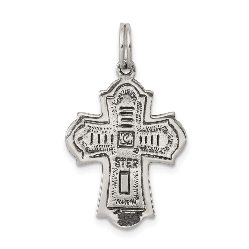 Sterlingsilber Antikisiert Kreuz Charm