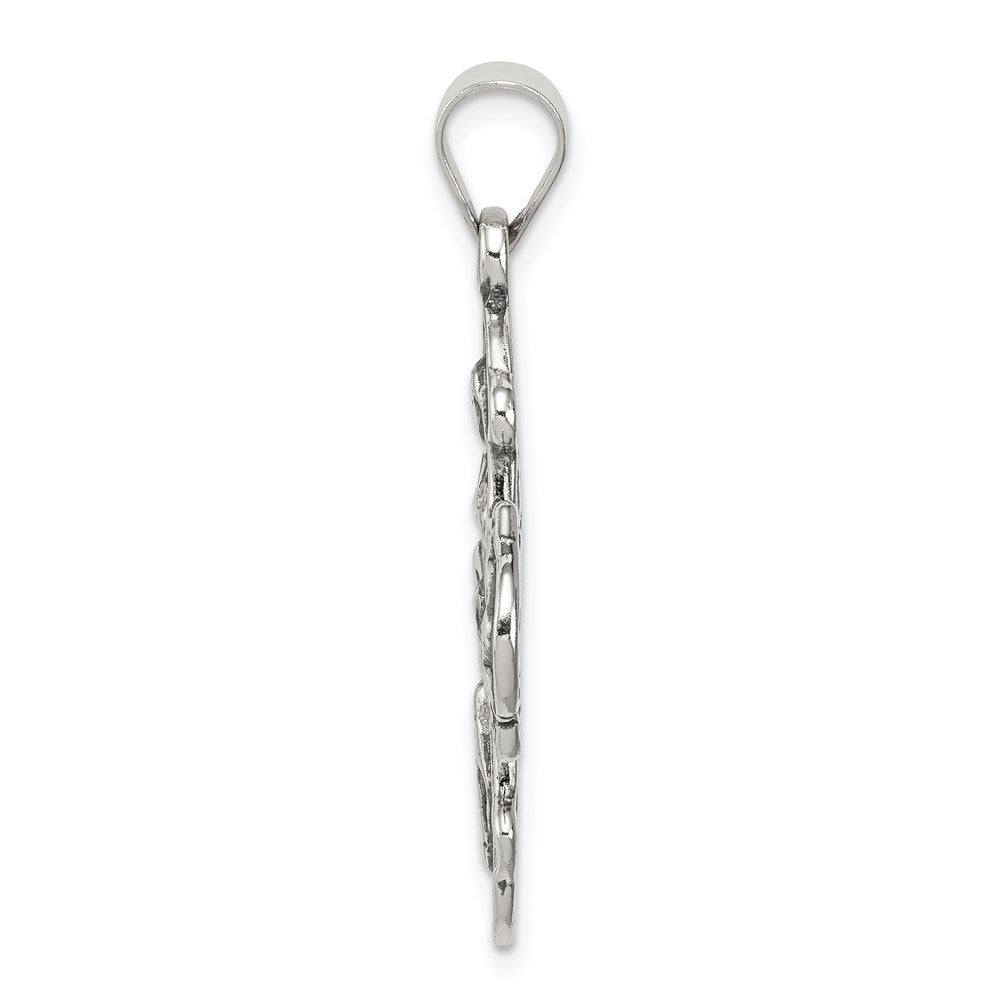 Sterlingsilber Antikisiert 4-way Medaille