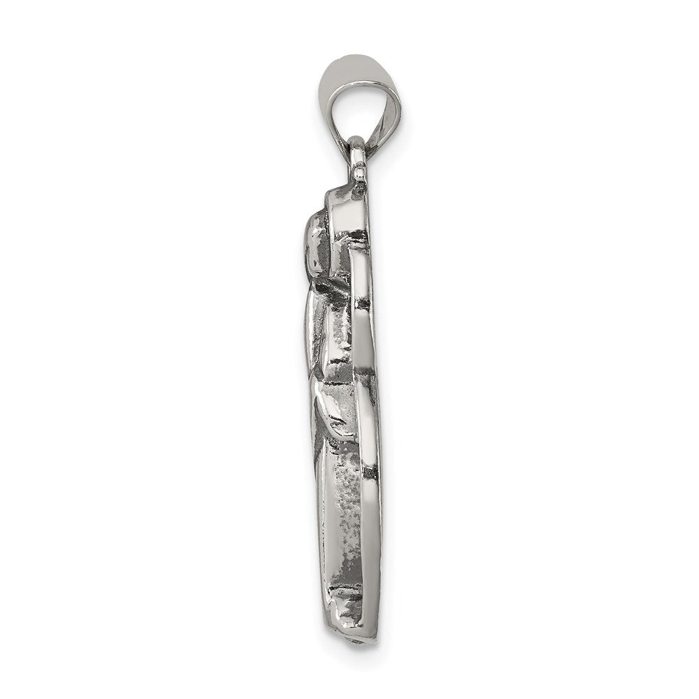 Sterlingsilber Antikisiert Gesegnet Mary Charm
