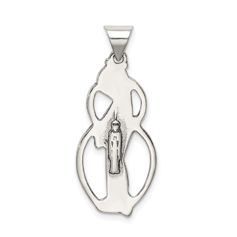 Sterlingsilber Antikisiert Gesegnet Mary Charm