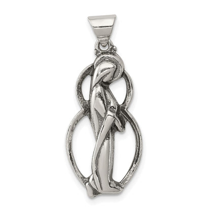 Sterlingsilber Antikisiert Gesegnet Mary Charm