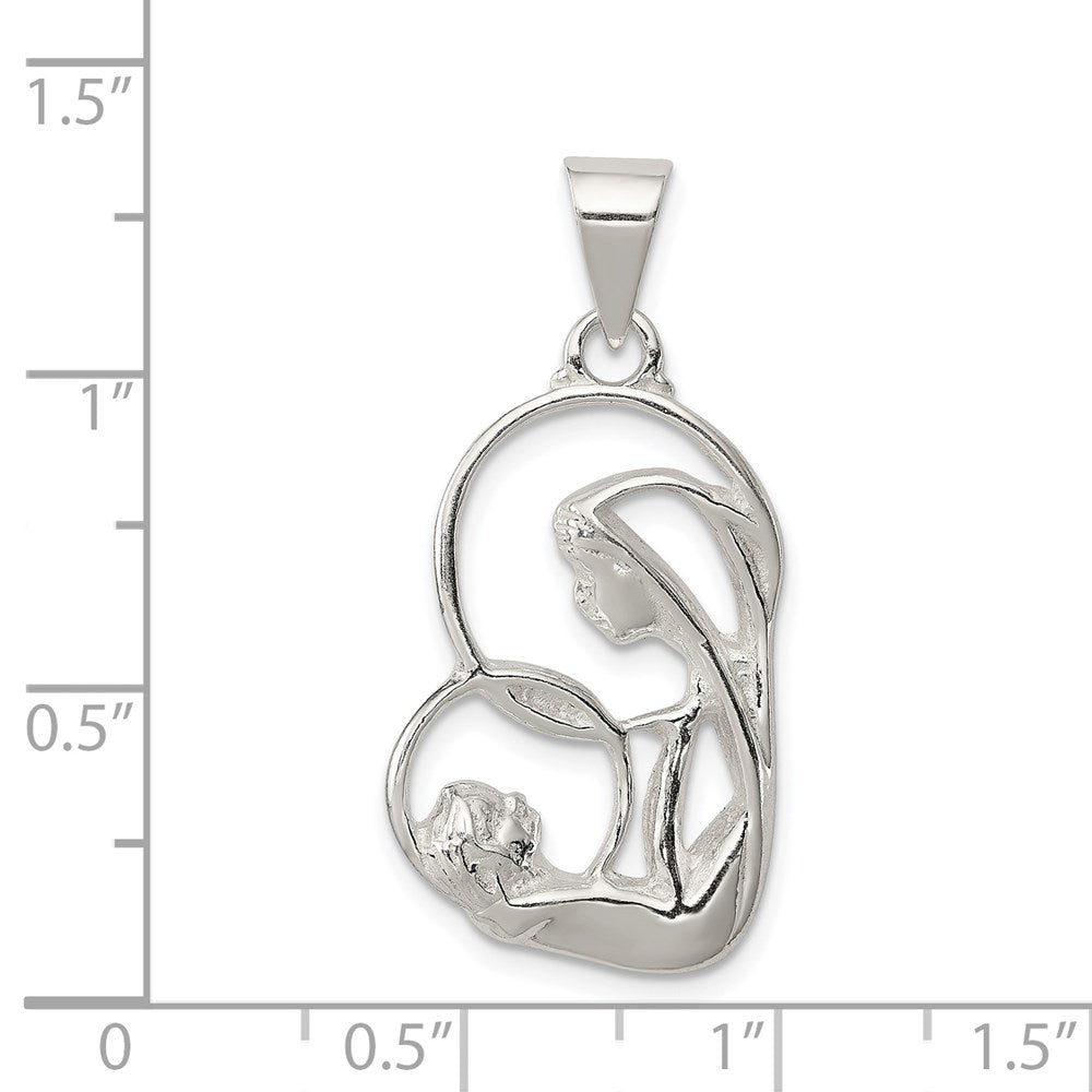 Sterlingsilber Gesegnet Mary & Kind Jesus Charm