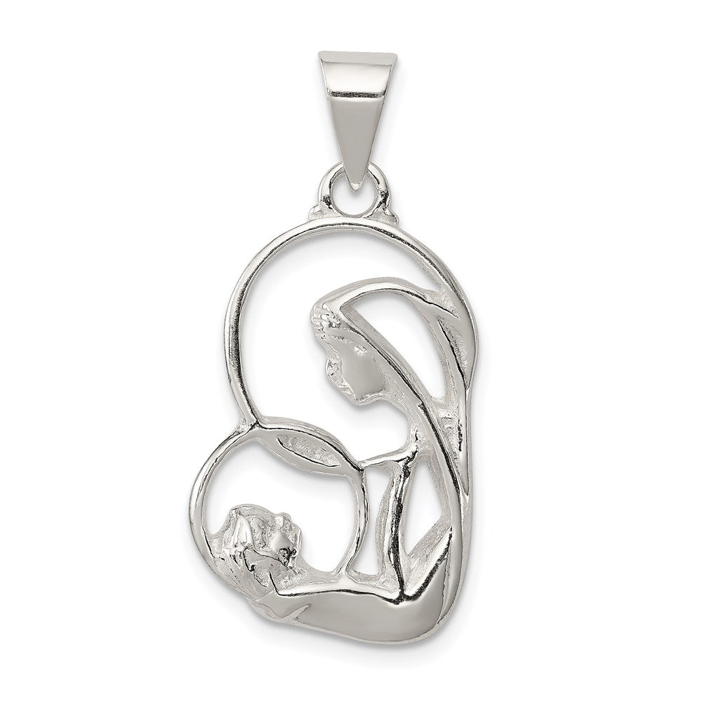 Sterlingsilber Gesegnet Mary & Kind Jesus Charm