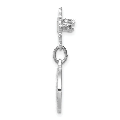Sterlingsilber Rhodiniert Wundertätig Medaille Hängend Brosche