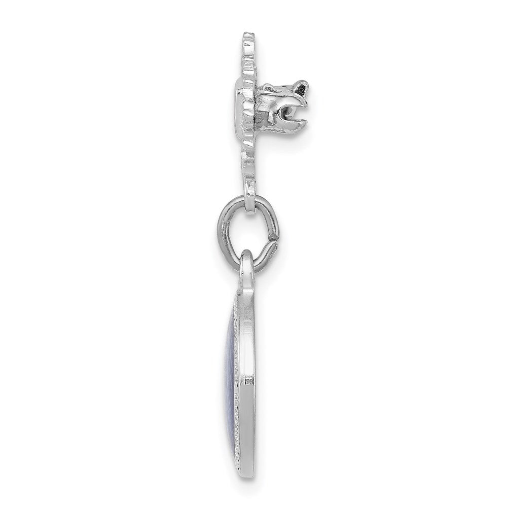 Sterlingsilber Rhodiniert Emailliert Wundertätig Medaille Brosche