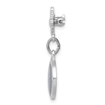 Sterlingsilber Rhodiniert Emailliert Wundertätig Medaille Brosche