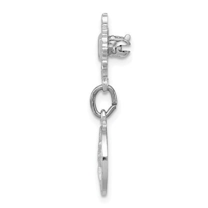 Sterlingsilber Rhodiniert Saint Christopher Medaille Brosche