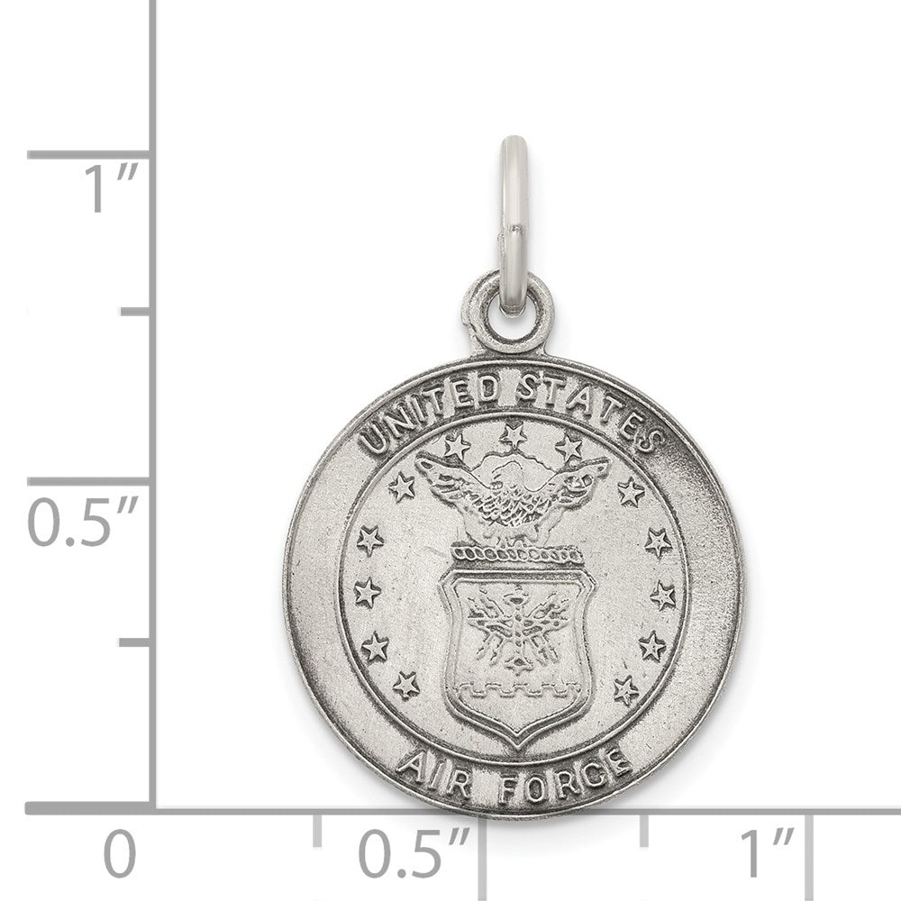 Sterlingsilber Antikisiert U.s. Luft Kraft Medaille Charm