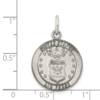 Sterlingsilber Antikisiert U.s. Luft Kraft Medaille Charm