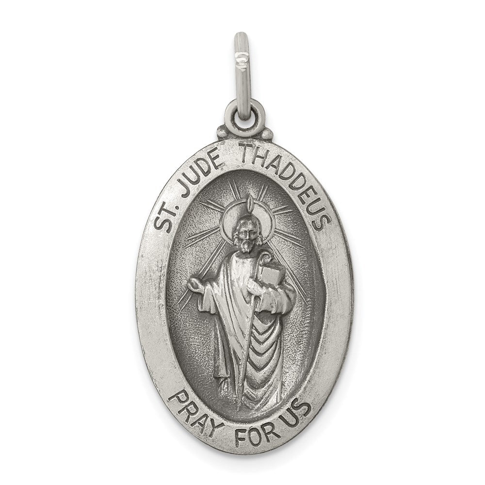 Sterlingsilber Antikisiert Saint Jude Thaddeus Medaille