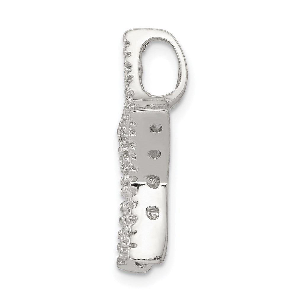 Sterlingsilber Rhodiniert Zirkonia Stern Anhänger