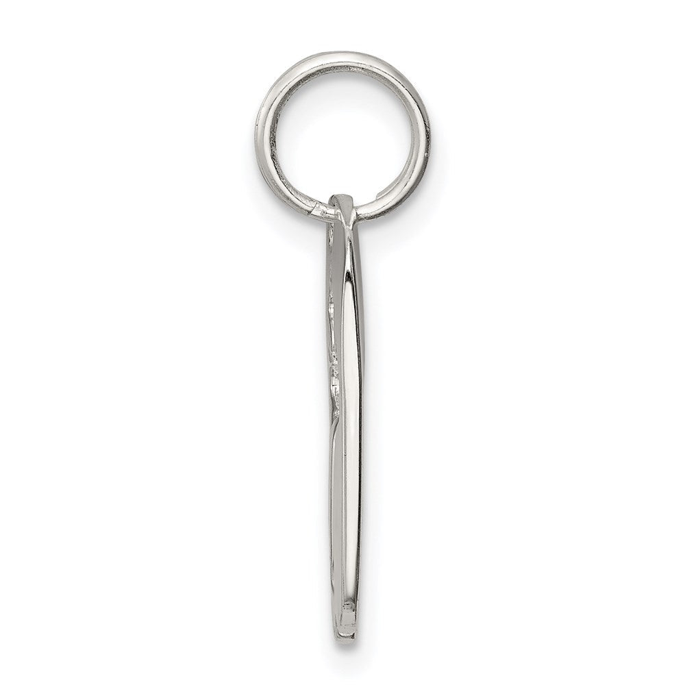 Sterlingsilber Rhodiniert Erkennungsmarke Kreuz Charm