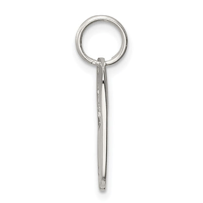 Sterlingsilber Rhodiniert Erkennungsmarke Kreuz Charm