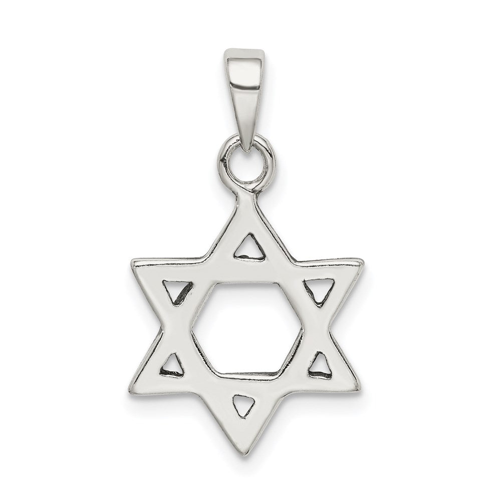 Sterlingsilber Antikisiert Stern Of David Charm