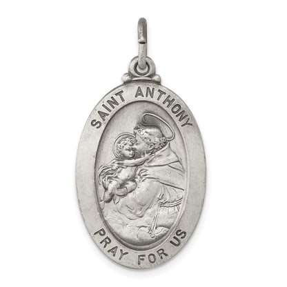 Sterlingsilber Antikisiert Saint Anthony Medaille