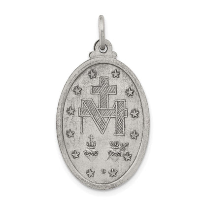 Sterlingsilber Antikisiert Wundertätig Medaille