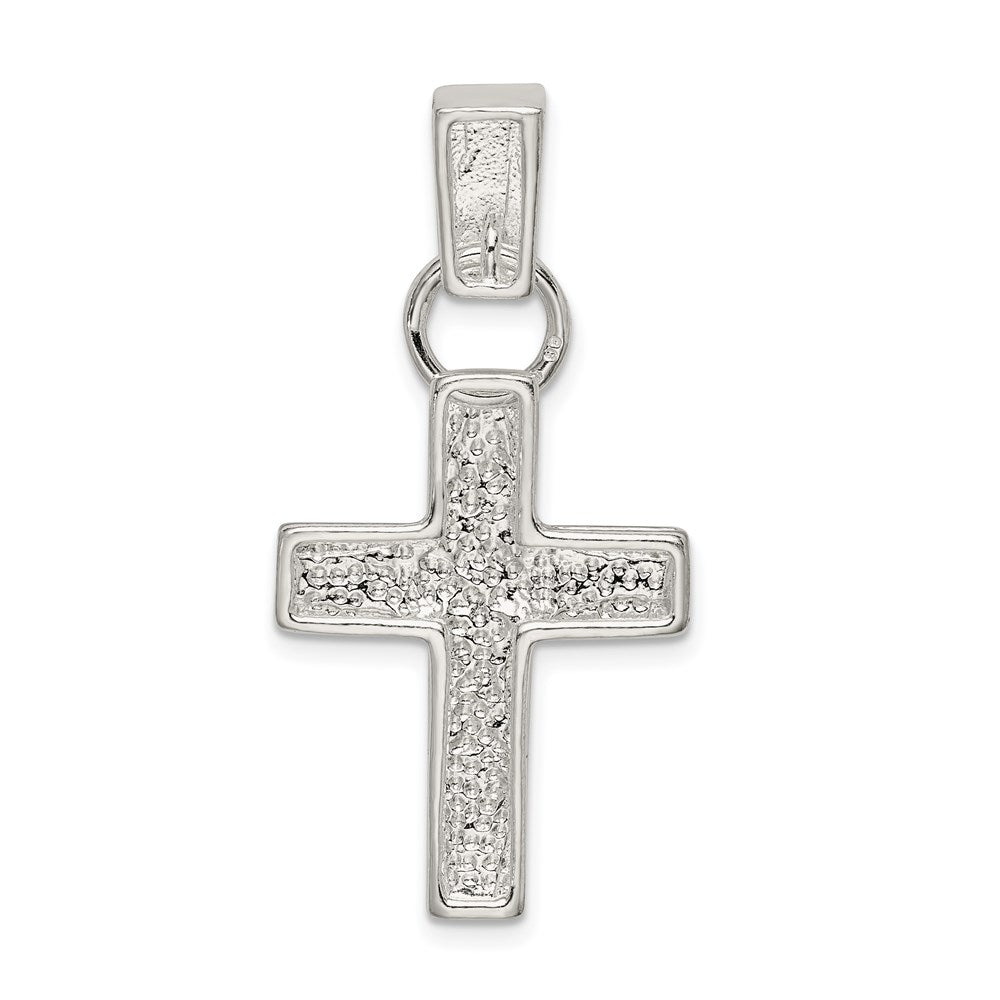 Sterlingsilber Gehämmert Lateinisch Kreuz Anhänger
