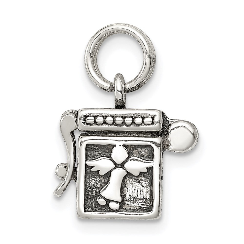 Sterlingsilber Antikisiert Engel Gebet Venezianer Charm