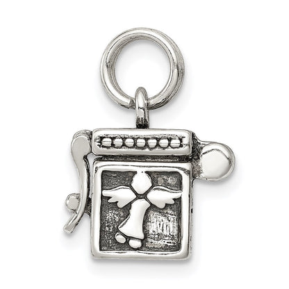 Sterlingsilber Antikisiert Engel Gebet Venezianer Charm