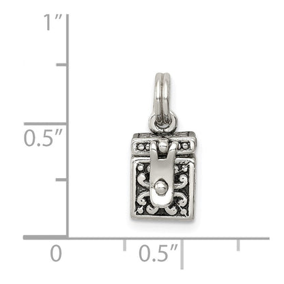 Sterlingsilber Antikisiert Engel Gebet Venezianer Charm