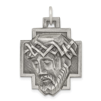 Sterlingsilber Antikisiert Ecce Homo Medaille