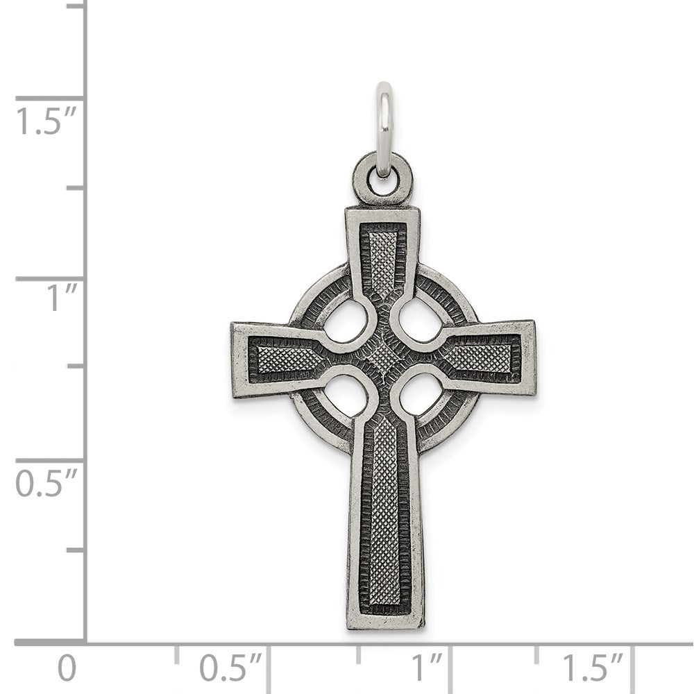 Sterlingsilber Antikisiert Keltisch Kreuz Charm