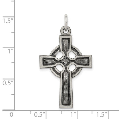 Sterlingsilber Antikisiert Keltisch Kreuz Charm