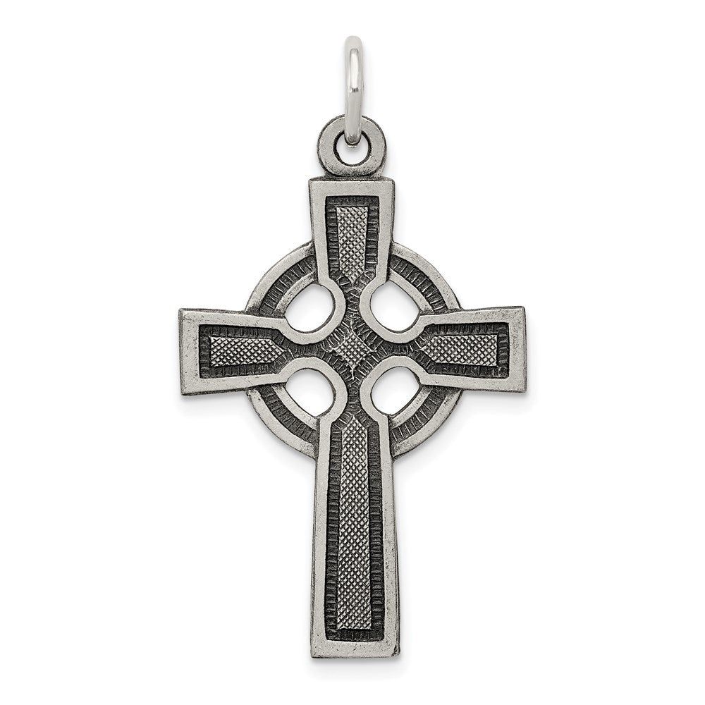 Sterlingsilber Antikisiert Keltisch Kreuz Charm