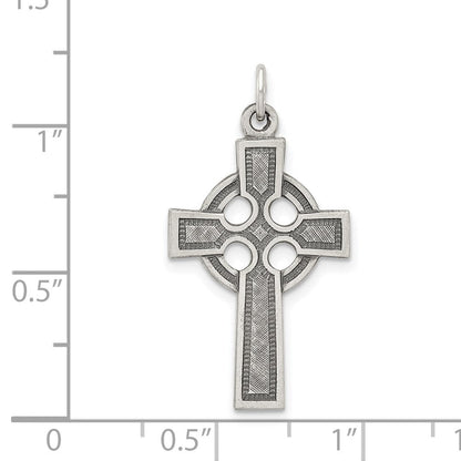 Sterlingsilber Antikisiert Keltisch Kreuz Charm