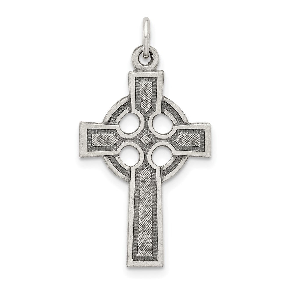 Sterlingsilber Antikisiert Keltisch Kreuz Charm