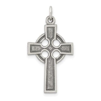 Sterlingsilber Antikisiert Keltisch Kreuz Charm