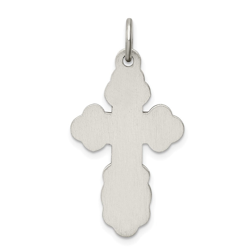 Sterlingsilber Antikisiert Eastern Orthodox Kreuz Charm